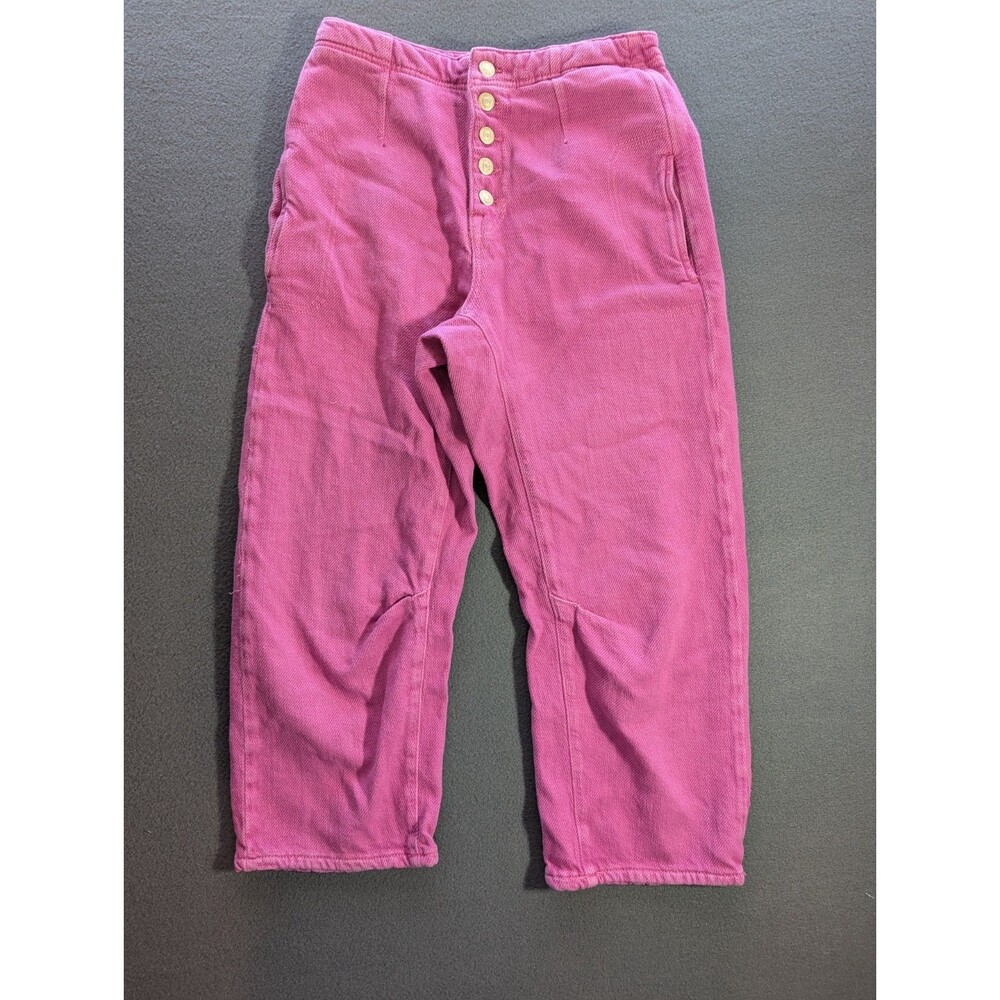 Free People We The Free Osaka Women's Size 26 Pink Mid Rise Barrel Jeans